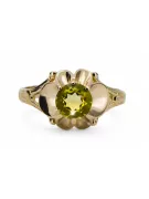  Žlutý peridot 14k žluté zlato Vintage craft vrc377y